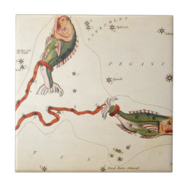 'Sinal de Zodia: azulejo cerâmico dos Peixes