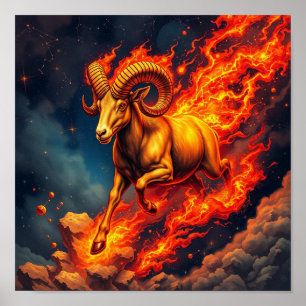 Sinal de Zodiac Capricorn Poster