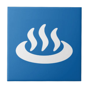 Sinal do japonês do 温泉 do primavera quente do