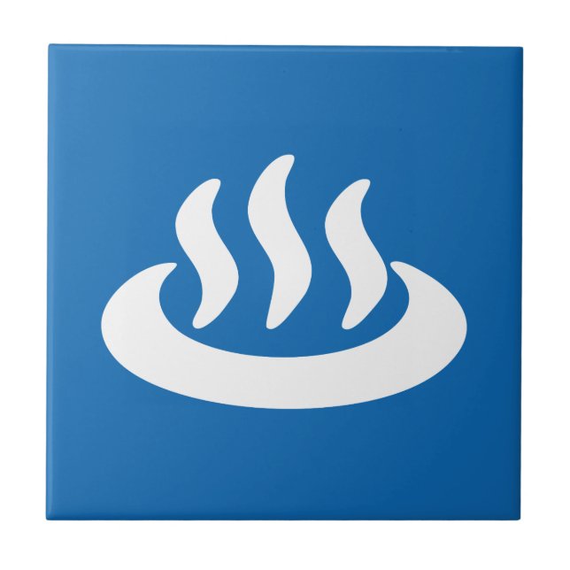 Sinal do japonês do 温泉 do primavera quente do ♨ de (Frente)