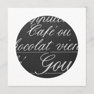 Sinal do menu do quadro do café de Paris