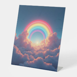 Sinal do partido Arco-íris e Nuvens