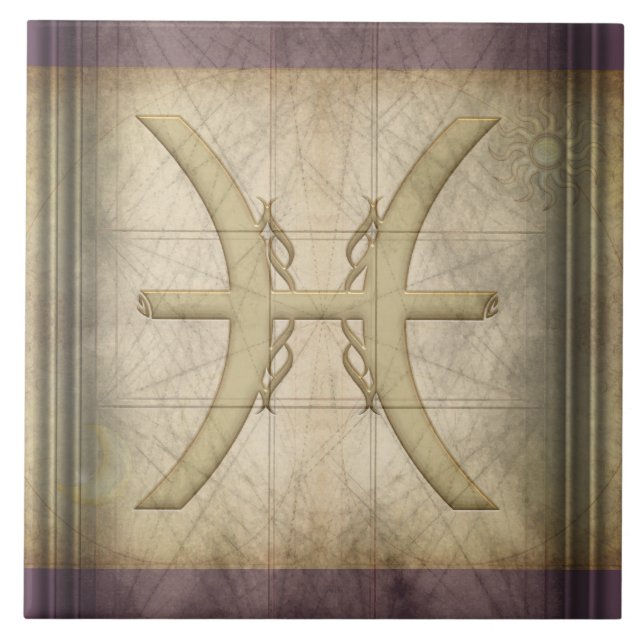 Sinal do zodíaco dos peixes (Frente)