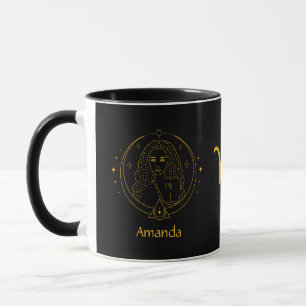 Sinal do Zodíaco Virgem Caneca Personalizável Amar