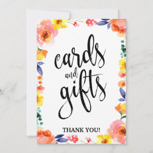 Sinal Floral Boho Acessível de Cartões e Presentes