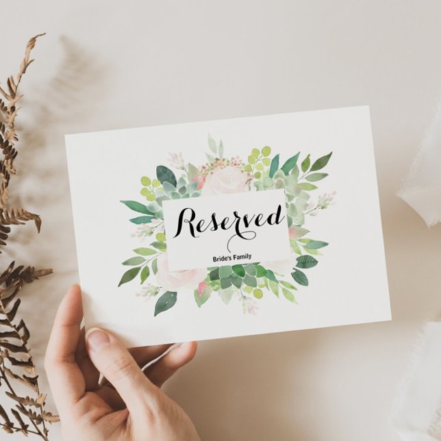 Sinal Floral Moderno Tropical Reservado (Criador carregado)