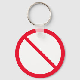 Sinal geral de proibição | Chaveiro de círculo met