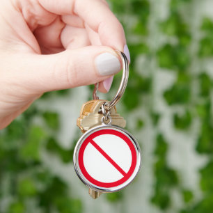 Sinal geral de proibição Chaveiro Premium