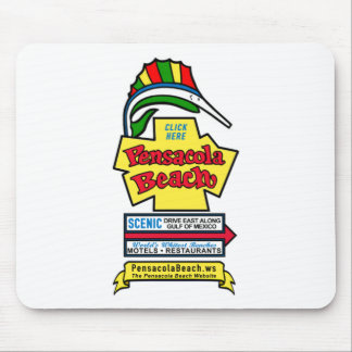 Sinal Mousepad da praia de Pensacola