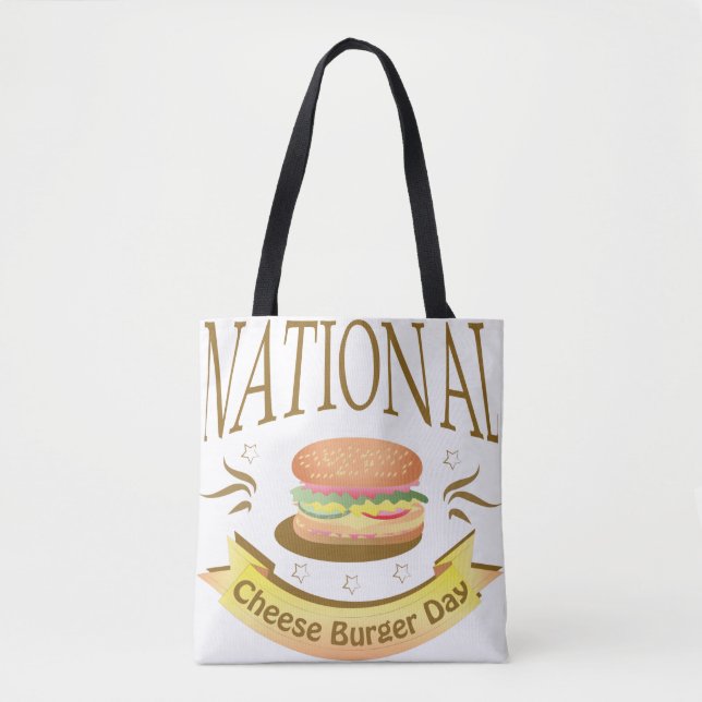 Sinal nacional de Burger Day Tote Bag (Frente)
