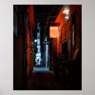 Sinal Neon de Alley de Seul 24×30 Impressão de Fot