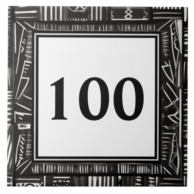 Sinal Numérico da Casa Branca e Negra Moderna (Frente)