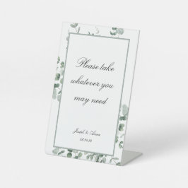 Sinal personalizável de banheiro no Eucalyptus