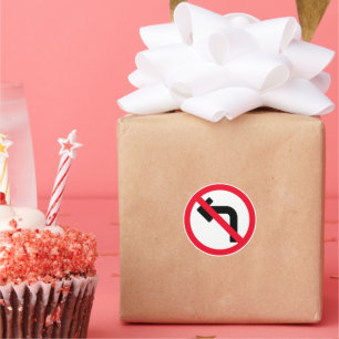 Sinal Proibido de Virar à Esquerda   Adesivos redo