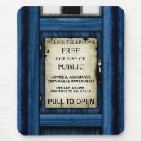 Sinal público Mousepad da caixa de chamada da