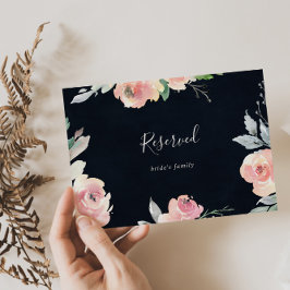 Sinal Reservado de Casamento Floral de Blush Cor-d