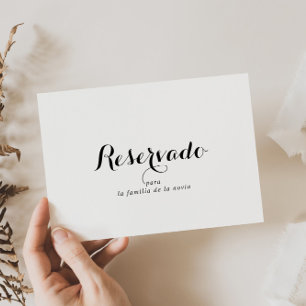 Sinal Reservado para Casamento Espanhol