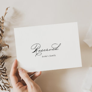 Sinal Reservado para Casamento Moderno Elegante