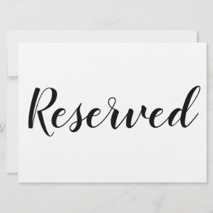 Sinal reservado - reservado