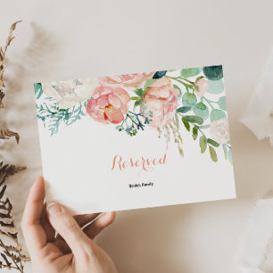 Sinal Tropical Floral Reservado Rosa Moderno Blush