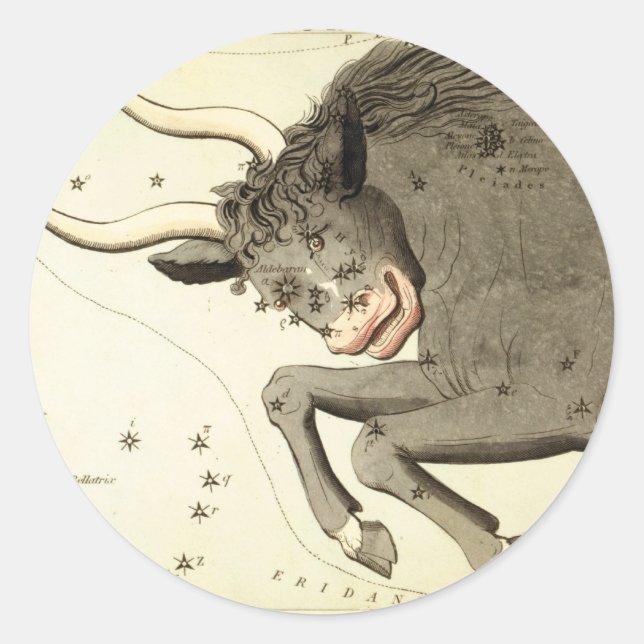 Sinal Zodíaco: adesivos Taurus (Frente)