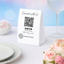 Sinalização comercial de código Qr Conecte-se cono