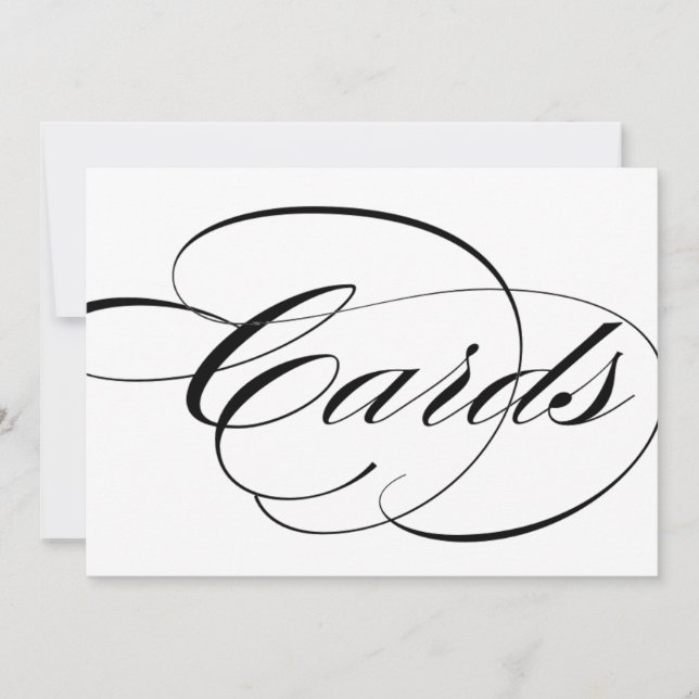 Sinalização de caixa de cartões para decoração de  (Frente)
