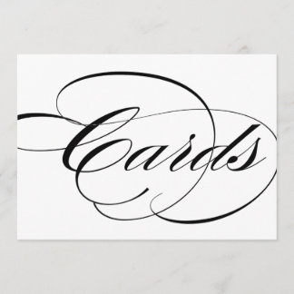 Sinalização de caixa de cartões para decoração de