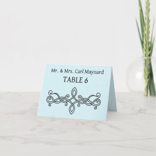 Sinalização de mesa de casamento Cartões de lugar