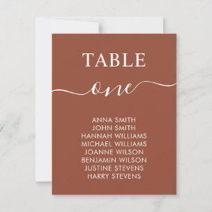 Sinalização de Mesa de Casamento Simples e Elegant