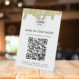 Sinalização holográfica - Glama moderno - Dourado