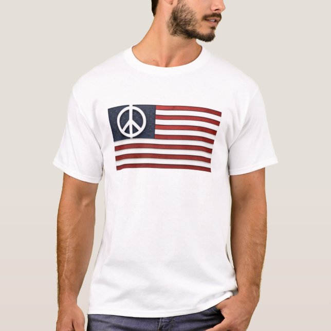 Sinalizador Americano e Sinal de Paz - Camisa Zazz (Frente)