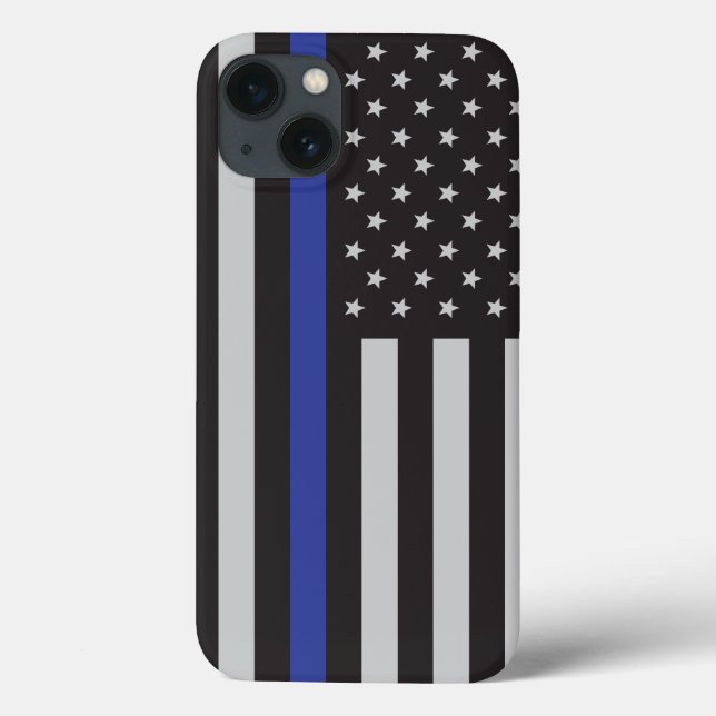 Sinalizador Americano Thin Blue Line Personalizado (Verso)