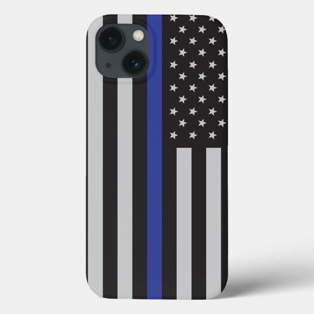 Sinalizador Americano Thin Blue Line Personalizado (Verso)