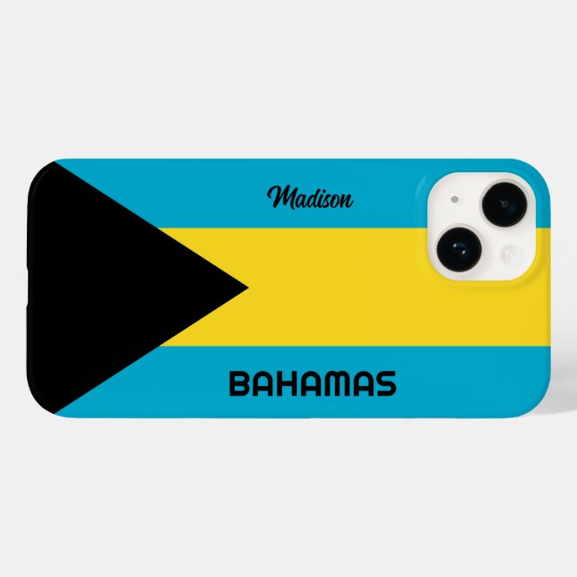 Sinalizador Bahamas de Nome Personalizado (Verso (horizontal))