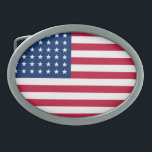 Sinalizador Belt Buckle<br><div class="desc">Belt buckle mostrada com uma impressão de bandeira patriótica dos eua. Personalize este item ou comprar como está.</div>