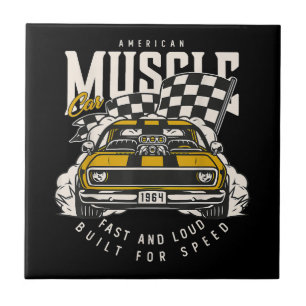 Sinalizador de Corrida Muscular Americana Vintage
