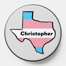 Sinalizador de Orgulho Trans do Texas com o Nome