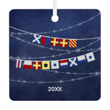 Sinalizador de Sinal de Natal Merry Náutico Datado