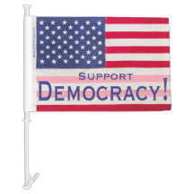 Sinalizador do carro - mensagem "Support Democracy