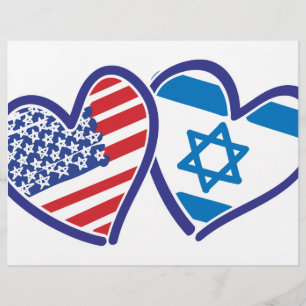 Sinalizador do Coração de Israel dos EUA