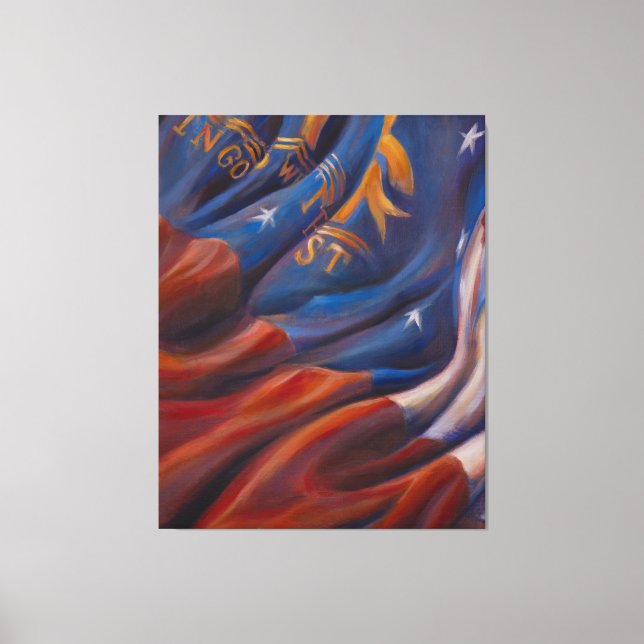 Sinalizador do Estado da Geórgia - Impressão de Te (Frente)