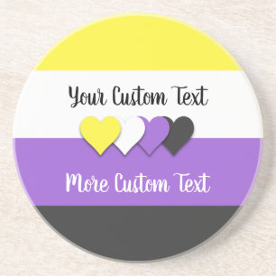 Sinalizador do orgulho não binário com porta copos