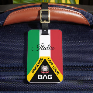 Sinalizador italiano, etiquetas de sacos, Itália /