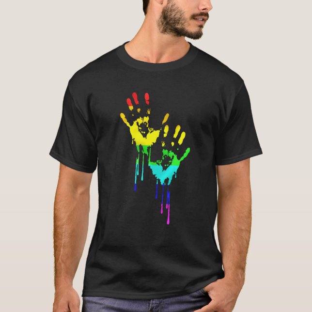 Sinalizador Lgbt Arco-Íris Camisa Lgbt Orgulho Lgb (Frente)