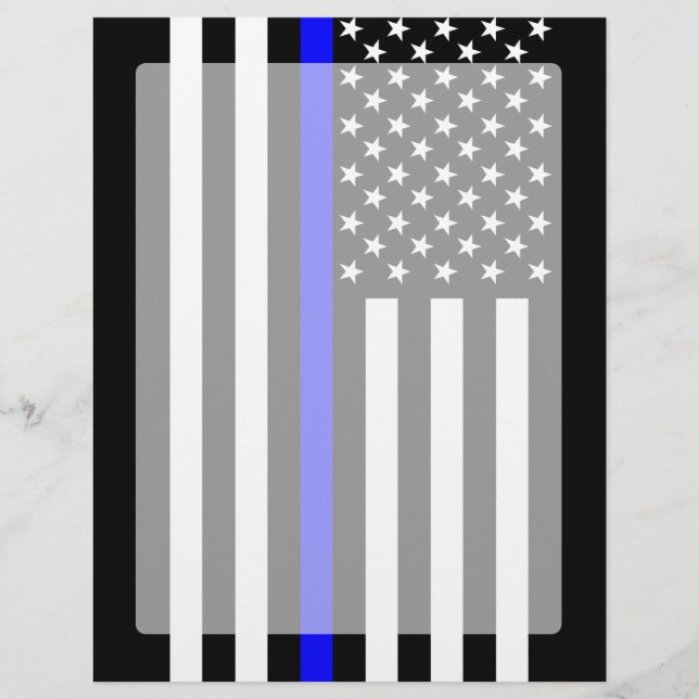 Sinalizador Simbólico Thin Blue Line American (Frente)