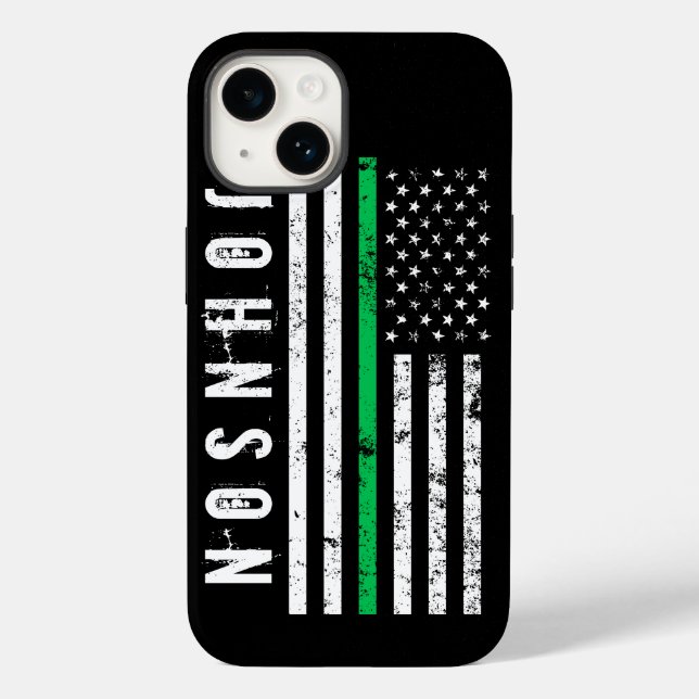 Sinalizador Themed da Linha Verde fina | Nome pers (Verso)