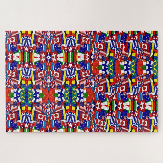 Sinalizadores do mundo quebra-cabeça (Horizontal)