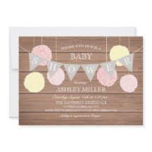 Sinalizadores Rosa n Fluffs - Convite para Chá de 