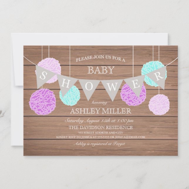 Sinalizadores Roxos em Fluxos - Convite para Chás  (Frente)